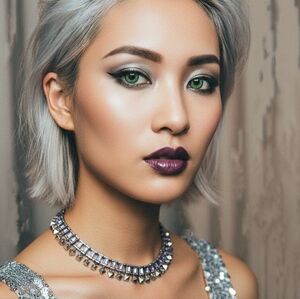 Kendra Scott Oscar Spiked Bib Necklace Silver Lilac Adjustable Slider Closure